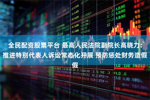 全民配资股票平台 最高人民法院副院长高晓力：推进特别代表人诉讼常态化开展 预防惩处财务造假