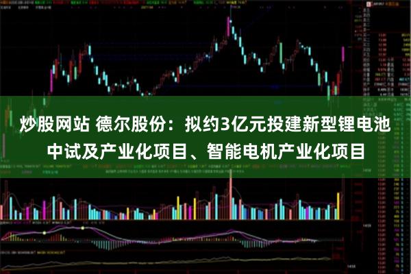 炒股网站 德尔股份：拟约3亿元投建新型锂电池中试及产业化项目、智能电机产业化项目