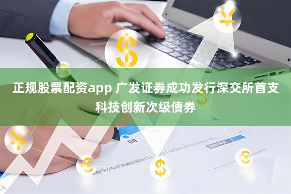 正规股票配资app 广发证券成功发行深交所首支科技创新次级债券