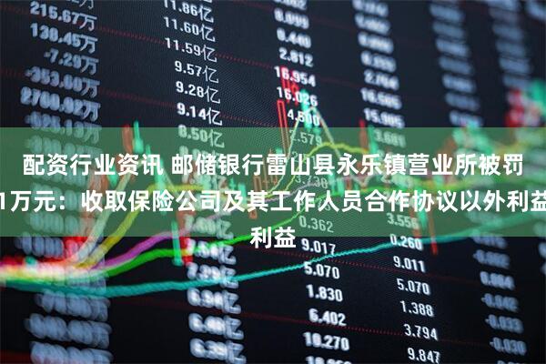 配资行业资讯 邮储银行雷山县永乐镇营业所被罚1万元：收取保险公司及其工作人员合作协议以外利益