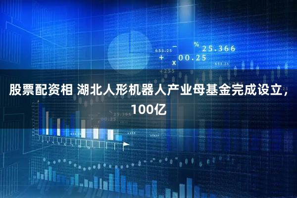 股票配资相 湖北人形机器人产业母基金完成设立，100亿